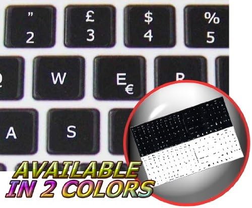 Adesivos de teclado italiano mac pretos no fundo preto