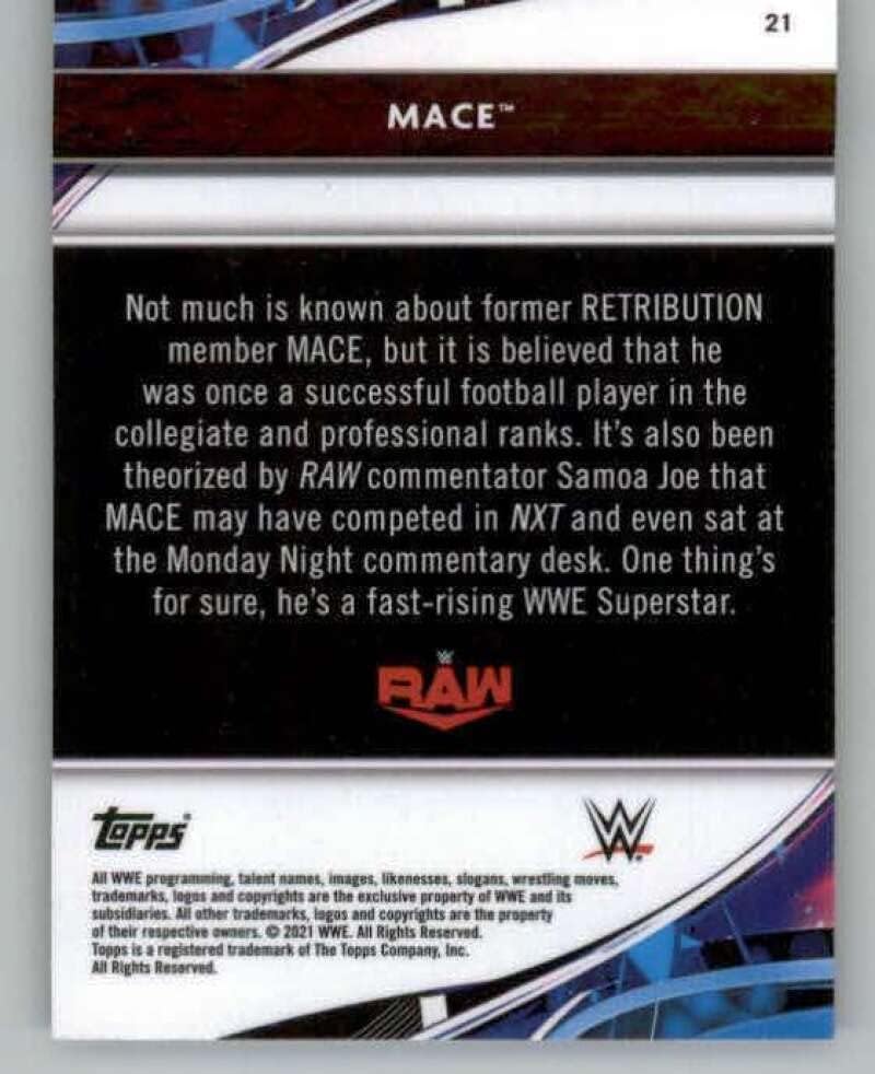 2021 TOPPS FIGT WWE 21 MACE Wrestling Trading Card