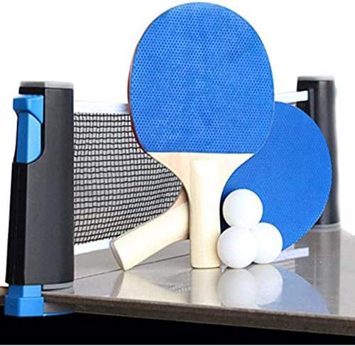 Conjunto de tênis de mesa portátil WLKQ, acessórios de pingue -pongue incluem rede e posta