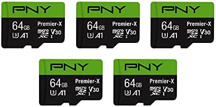 PNY 64GB Premier-X Classe 10 U3 V30 MicrosDXC Flash Memory Card 5-Pack & Wyze Cam V3 1080p HD Câmera de segurança