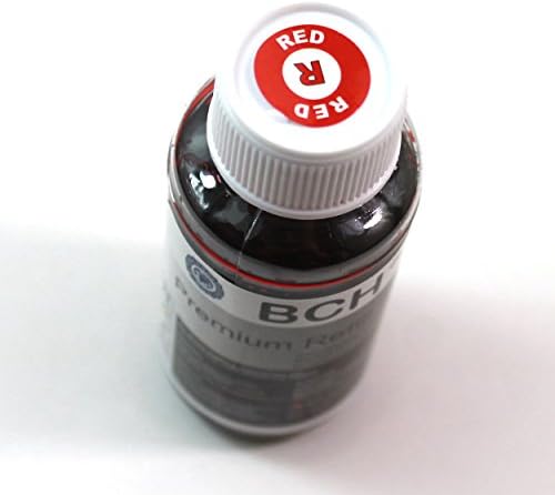 BCH Premium Recary Recilabilable Ink Red Color para Canon Printer Compatível para Cartuchos de tinta Canon Canon Cli-9 Pixma Printer Ink Pro9500-100ml Garrafa de varejo