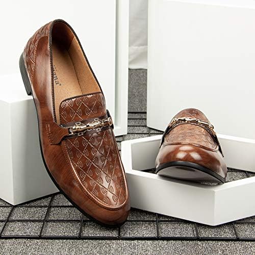 Meijiana Moda Masculina Classic Faux Leather Loaffers and Weeding Shoes para homens