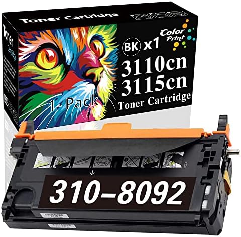 Cartucho de toner compatível com impressão colorida substituto de alto rendimento preto para Dell 3115cn 3110CN