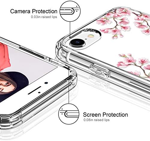 Icedio iPhone SE 2022 Case, iPhone SE 2020 Case, iPhone 8 Case, iPhone 7 com protetor de tela, capa de TPU