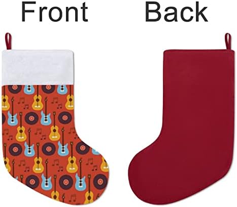 Music Instrument Pattern Christmas Solvendo meias de meia para a decoração da casa de férias de