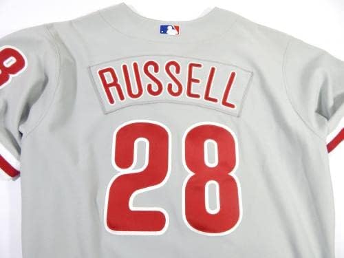 Philadelphia Phillies Russell 28 Game usou Grey Jersey 48 DP44189 - Jerseys MLB usada por jogo MLB