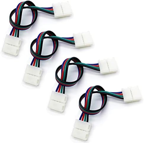 4 cabos de jumper de faixa RGB de 4 arame com conectores de snap 4pin Connector Snap para 50/50