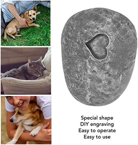 Aoutecen Pet Memorial Stone, Lettering DIY Adicionando conforto Special Shape Cat Marker Sturdy for Garden
