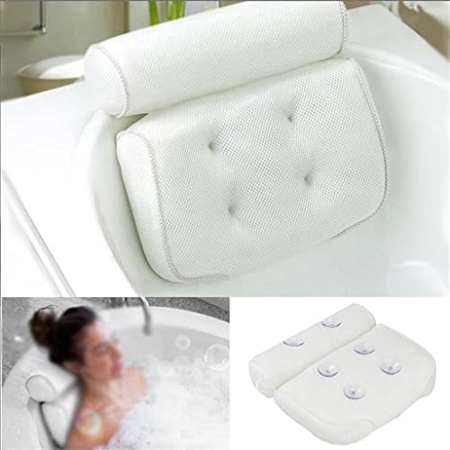 Liuzh Banheiro de sucção Cup de travesseiro 3D Mesh Pano de banho Pillow Spa Pillow Bathtub Pillow travesseiro