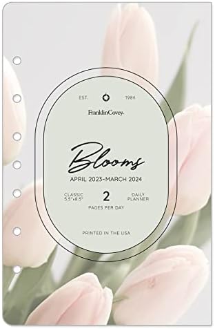 Franklincovey - Blooms de duas páginas por dia, planejador de anel