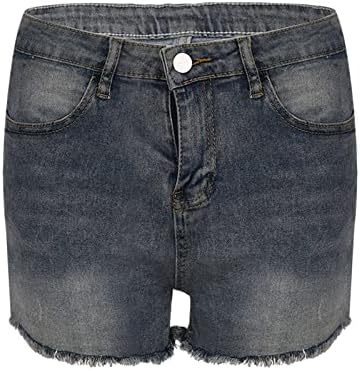 Shorts jeans femininos 5 polegadas Casual Casual Bainha de férias de férias Chegada de praia zípeira de bermudas