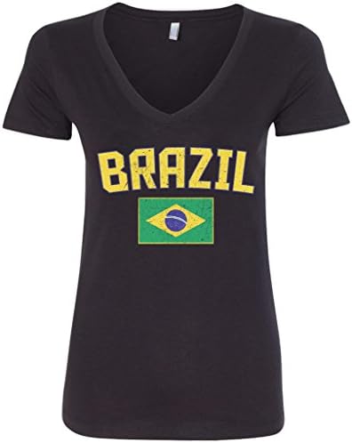 T-shirt de decote em V Threadrock Women's Brasil