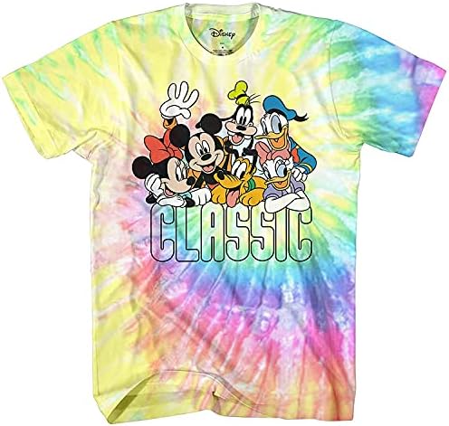 Disney Mens Mickey Mouse camisa - Mickey Mickey Mouse Tie Tye Camise