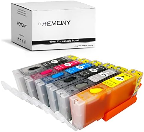 Substituição de cartucho de tinta recarregável compatível com Heminy para Canon PGI-2555 CLI-251 PGI-250XL
