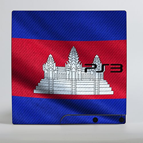 Sony PlayStation 3 Slim Design Skin Bandeira do Camboja adesivo de decalque para PlayStation 3 Slim