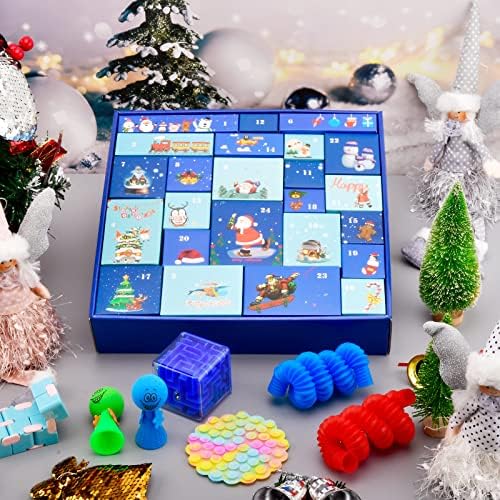 Calendário do Advento Fidget 2022 para crianças adultos, calendário de contagem regressiva de Natal com brinquedos