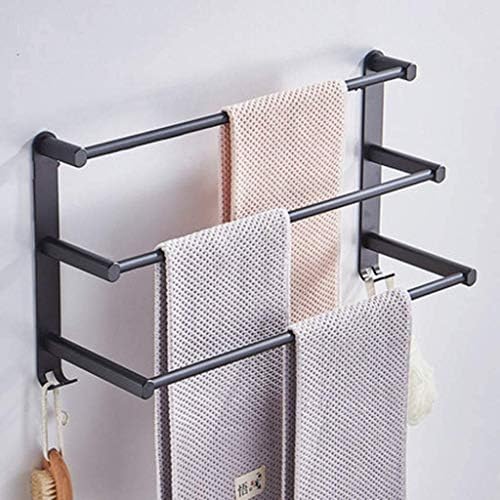 DMUniz Toalhas de toalhas montadas na parede, trilho de toalha, banheiro de camada multi-camada