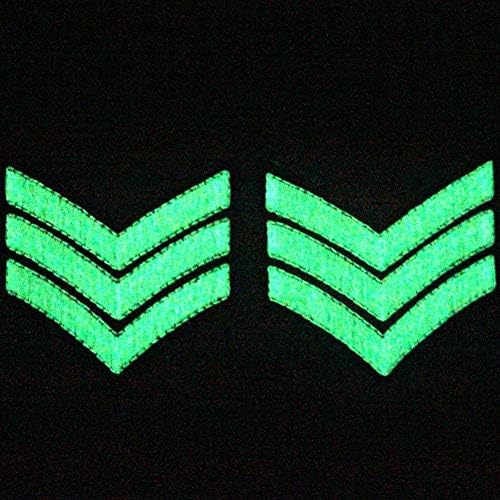 Brilho em uniforme militário escuro Chevrons Sargeant Stripes dos EUA Bordados Bordados emblemas