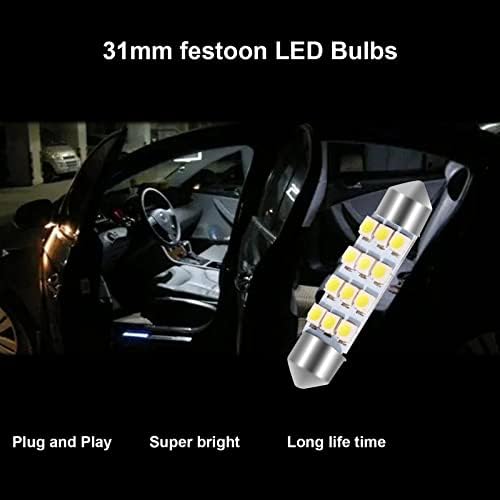 24pack 12 volts LED INTEIRO DOME LUZES BULB 31MM 42mm para campista e troncos de carro, luz da placa