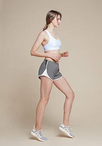 TSLA Women's Running Shorts, shorts de exercícios esportivos ativos de ajuste seco, curto atlético