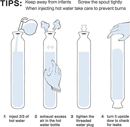 Rubber Water Water Bottle com tampa de água quente para alívio da dor na cintura quente de água quente