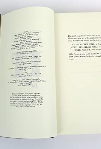 Stephen King assinou autógrafos IT 1ª edição/1ª Livro de capa dura impressa
