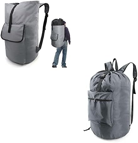 Backpack de lavanderia BeeGreen Extra grande 115L Com alça de ombro acolchoada e bolsa de lavar roupa