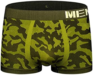 BMISEGM Mens boxer shorts homens camuflagem impressa na cintura inspirável boxers sexy roupas íntimas para