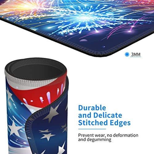 Mouse Pad Flag American Stars Firework Anti-Slip Gaming Mouse Pad para laptops Office Computer Mouse