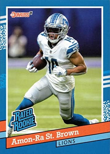 2021 Panini Instant Rated Rookie Retro Football BW29 AMON-RA St. Brown Rookie Card
