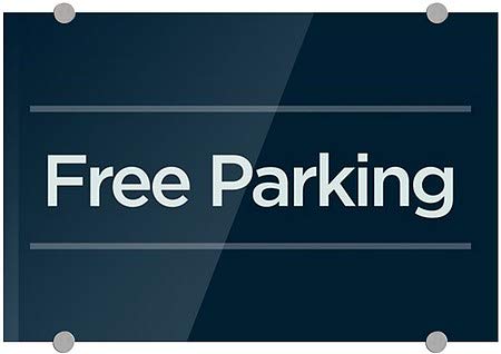 CGSignLab | Sinal de acrílico premium de estacionamento gratuito -Básico | 18 x12
