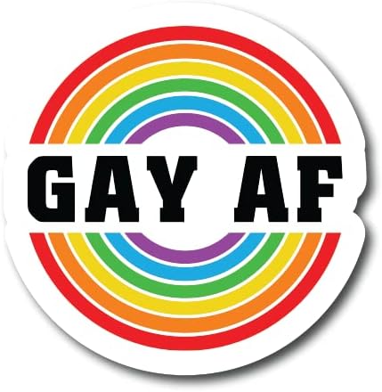 Gay af | Adesivo LGBTQ | ótima ideia de presente | adesivo de decalque | 2 pacote | adesivos de 5
