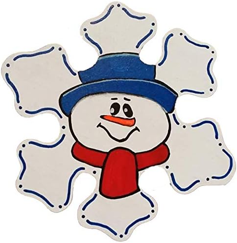 Snow Flake Cutout inacabado Holida de férias de Natal Changue de porta de inverno MDF Forma de tela estilo