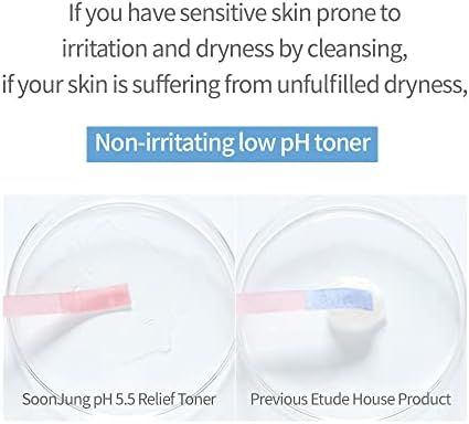 Etude Soonjung Ph5.5 Toner de relevo 350ml | Solução de cuidados com a pele | Toner de pH baixo para