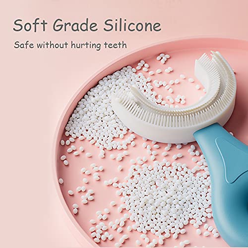 Escova de dentes em forma de U Soobei, pincel de silicone de grau de alimento, design de limpeza de dentes orais