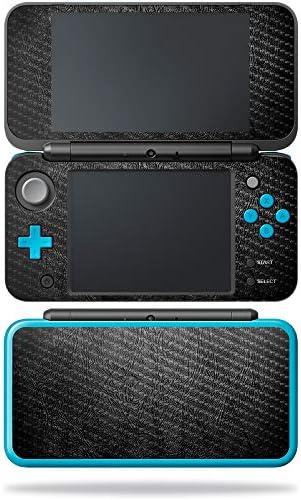 MightySkins Carbon Fiber Skin para Nintendo Novo 2DS XL - couro preto | Acabamento protetor de fibra de carbono