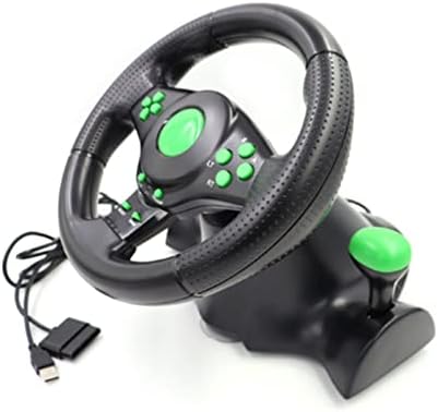 XXG 4 em 1 volante de jogo com pedais de 180 graus de rotação de vibração USB Voas de direção USB Wheel