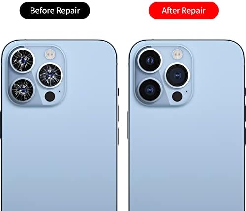 Substituição de vidro da lente traseira ZKFCWDB Compatível com a câmera traseira do iPhone 12 Pro Max,