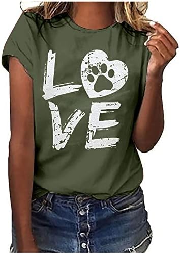 Camisa do dia dos namorados para mulheres adoram coração pata de gato gráfico camisetas coletivas