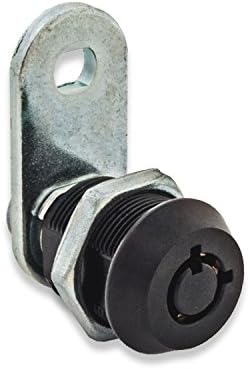 FJM Segurança 2400AS-BLK-KD Lock de came tubular com cilindro de 5/8 e acabamento preto, com chave