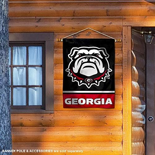 Georgia Bulldogs New Dog de dois lados e bandeira da casa de dupla face