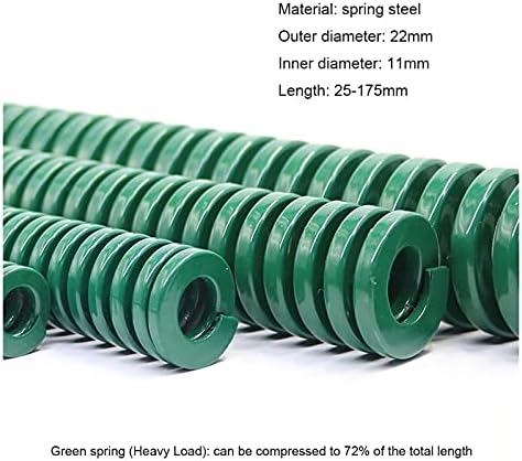 As molas de compressão são adequadas para a maioria dos reparos i 1 molde verde mola de compressão estampagem dado de mola pesada diâmetro externo 22mm x diâmetro interno 11mm x comprimento 25-170mm