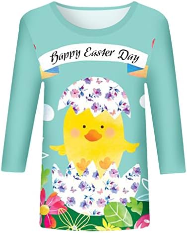 Camisas de Páscoa para mulheres, o ovos de coelho da Páscoa Camiseta de camiseta de páscoa T-shirt