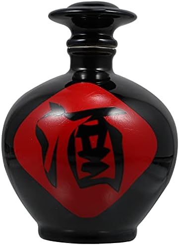 Hemoton Ceramic Wine Jug Cerâmica Pote de Vinho da casa Vinho Jug de vinho chinês Cerâmica preta Serviço de