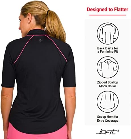 Jofit Apparel Feminino Athletic Clothing Cutway Halva Tipsy Top para Golf & Tennis