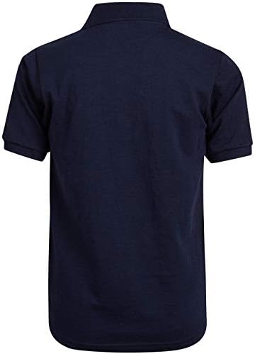 U.S. Polo Assn. Camisa de uniforme escolar para meninos - pique de manga curta camiseta pólo