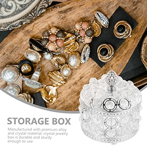 Caixa de jóias de cristal aaote caixa de bugiganga caixa de armazenamento de cristal mesa central peça para
