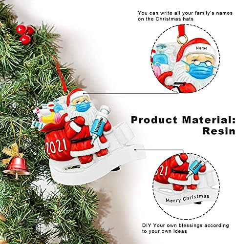 2021 Presente de decoração de Natal de quarentena Árvore personalizada de resina de Natal pendurada
