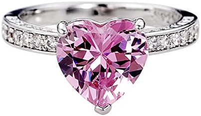 2023 Love feminino Coração de zirconia anel de diamante Anel de casamento anéis delicados