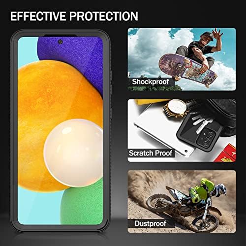 WAHHLE SAMSUNG Galaxy A52 Case, protetor de tela embutido na tela Tampa de proteção de proteção à prova de
